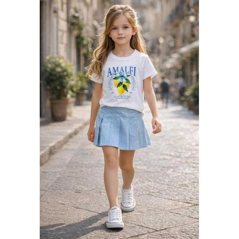 Set van 6 – Meisjes t-shirt met Italiaanse print