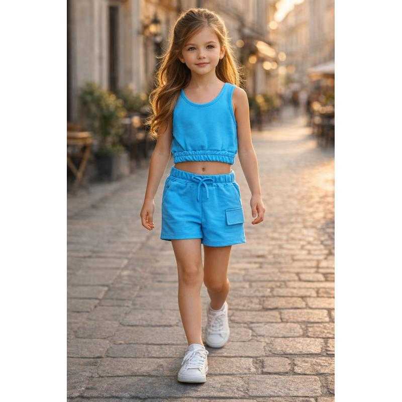 Set van 6: Samen matchy top en shorts