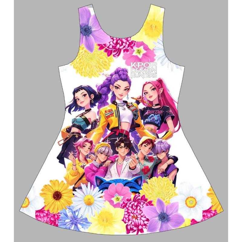 Lot de 6 – Robe fille imprimé K-pop Demon Hunters HUNTRX