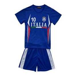 Ensemble sport enfant Italia bleu avec t-shirt manches courtes et short assorti