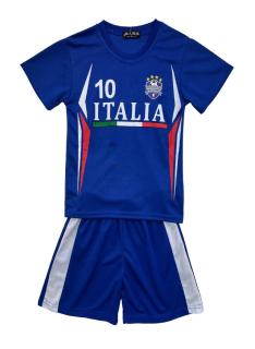 Ensemble sport enfant Italia bleu avec t-shirt manches courtes et short assorti