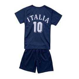 Kids Italia blue sports set with short-sleeve top and matching shorts