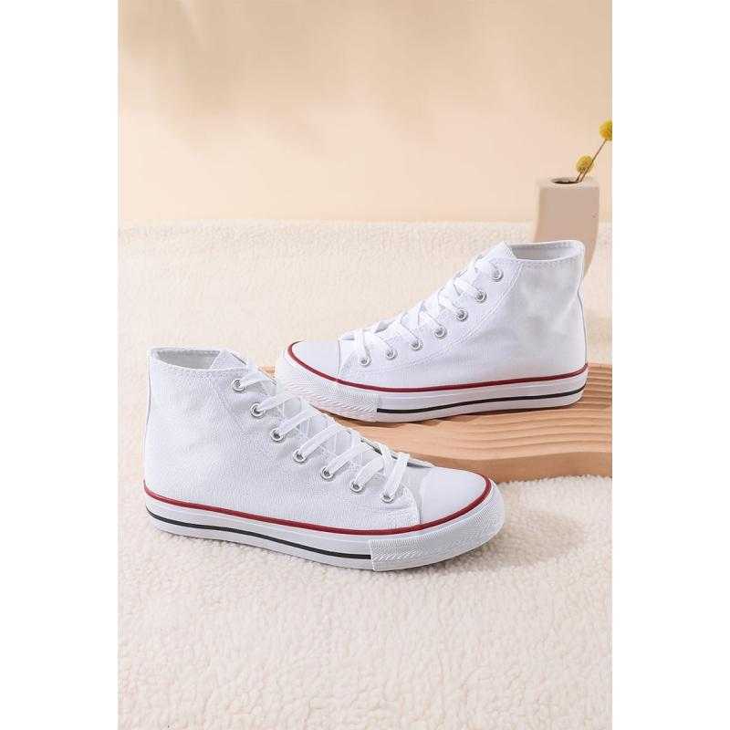 Set van 12 – Klassieke hoge canvas sneakers voor dames (36-41)