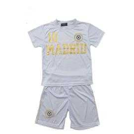 Witte jongens voetbalset met Madrid T-shirt en bijpassende short