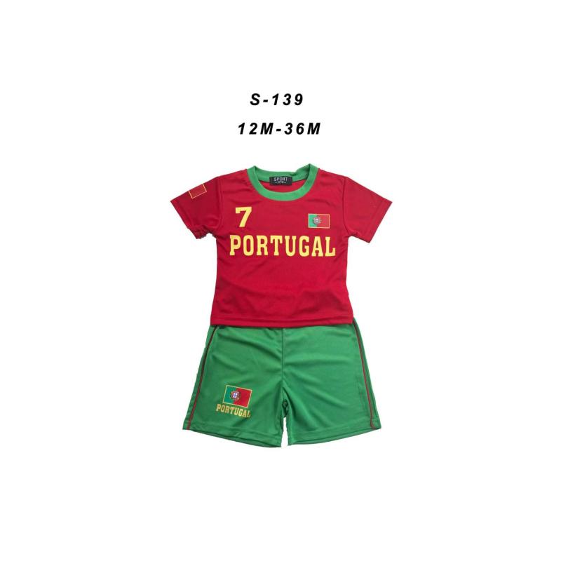 Pack of 8 – Baby boys Portugal T-shirt and shorts set
