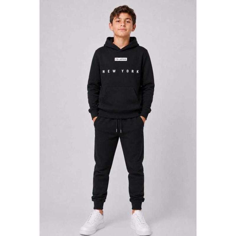 Lot de 12 – Boy's Hoodie with written word NEW YORK and jogger trainingspak