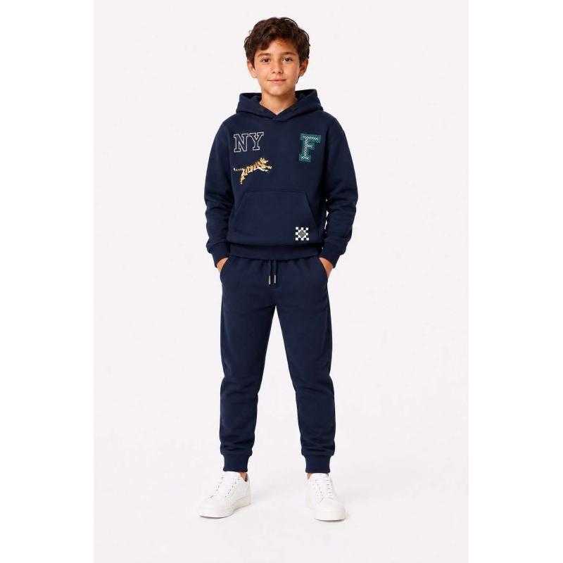 Pack of 12 – Boy's Hoodie with NY F patches and jogger Tracksuit Set