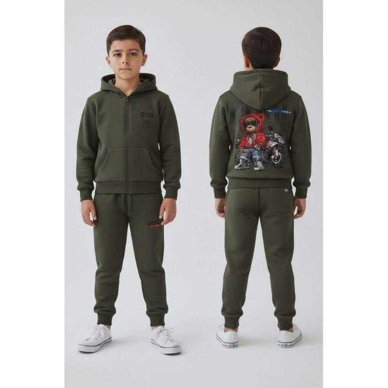 Lot de 10 – Boy's Zip-Up Hoodie and Jogger Tracksuit Set
