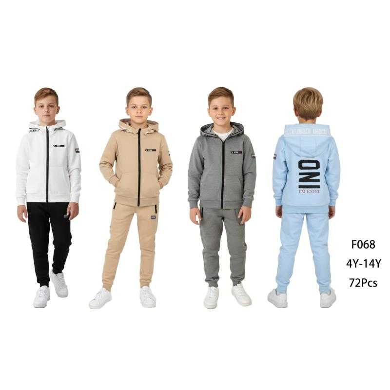 copy of Pack of 24 – Boy's full-zip hooded tracksuit and cargo pants set