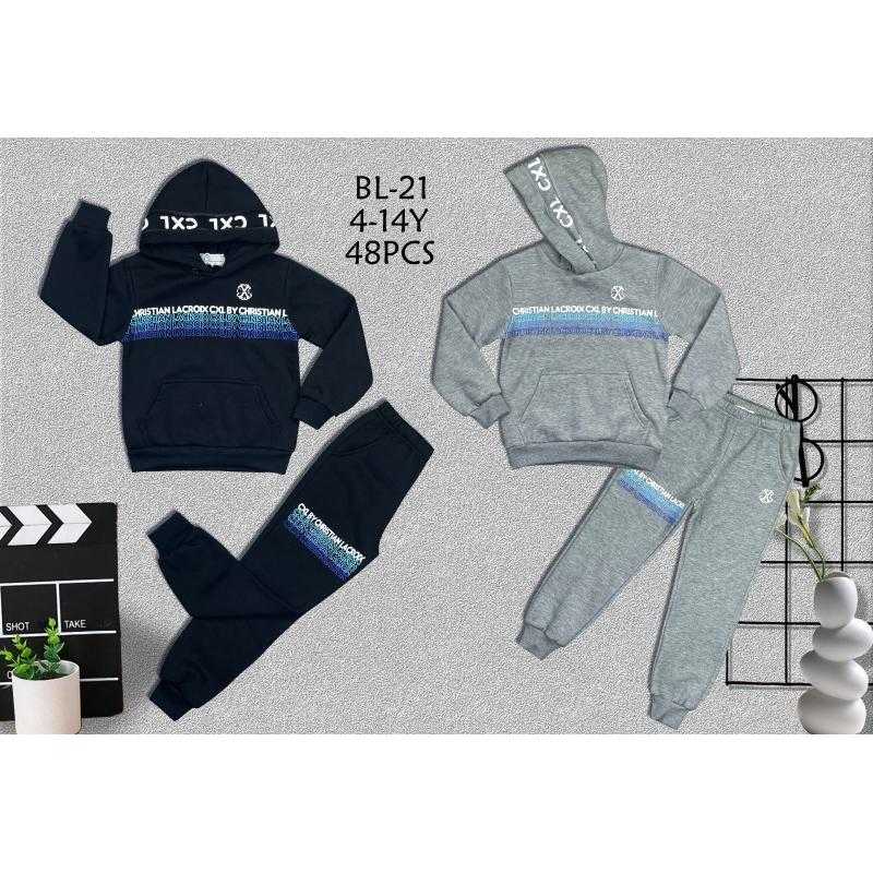 Lot de 12 – Ensemble sweat à capuche et pantalon de survêtement Christian Lacroix CXL BY pour garçon