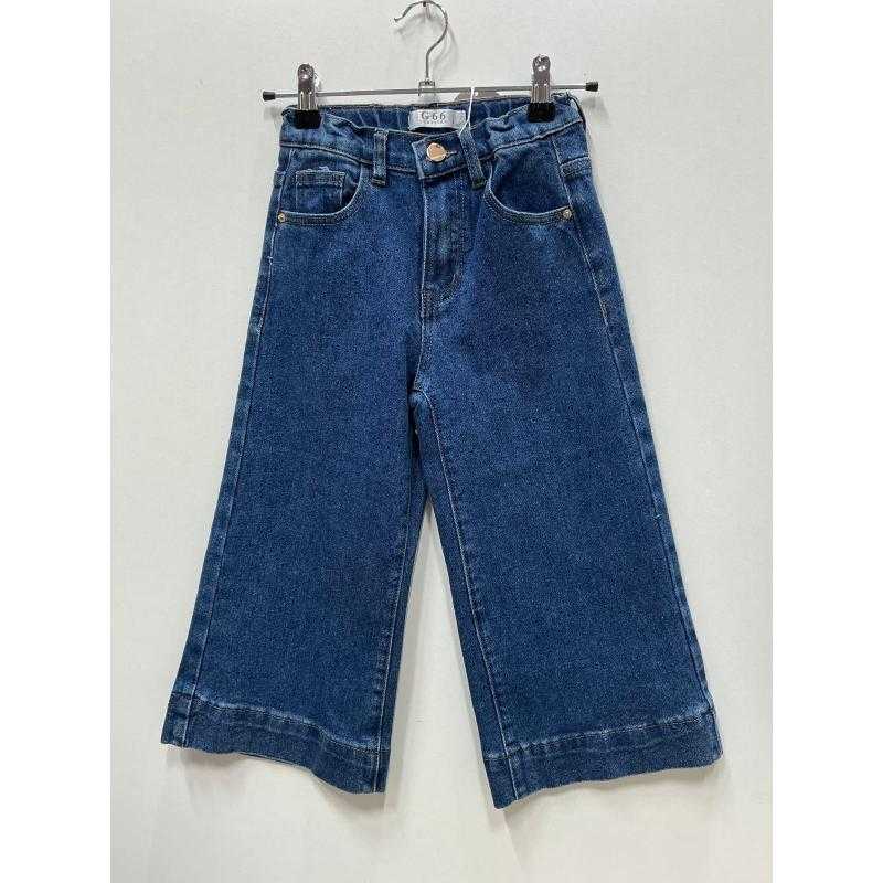 Pack of 6 – Kids' Washed Wide-Leg Jeans with Wide Cuffs