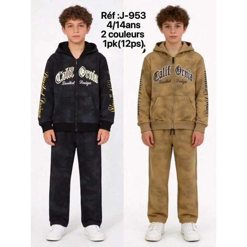 Pack of 12 – boy's Full-Zip Hooded Tracksuit with California Limited Design