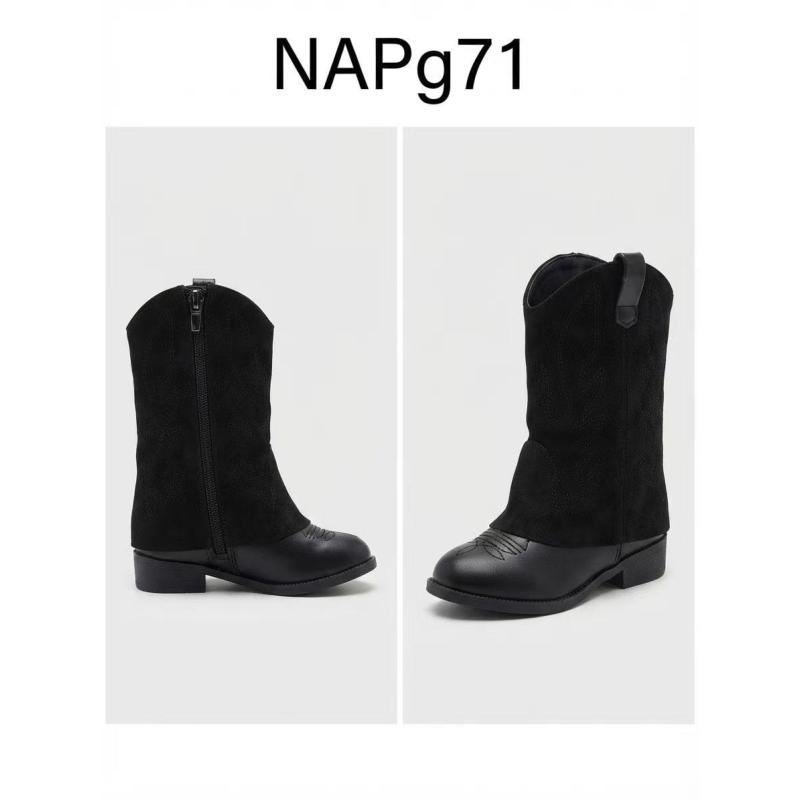 Pack of 12 – Faux Suede and Leather-Look Western Boots (25-30)