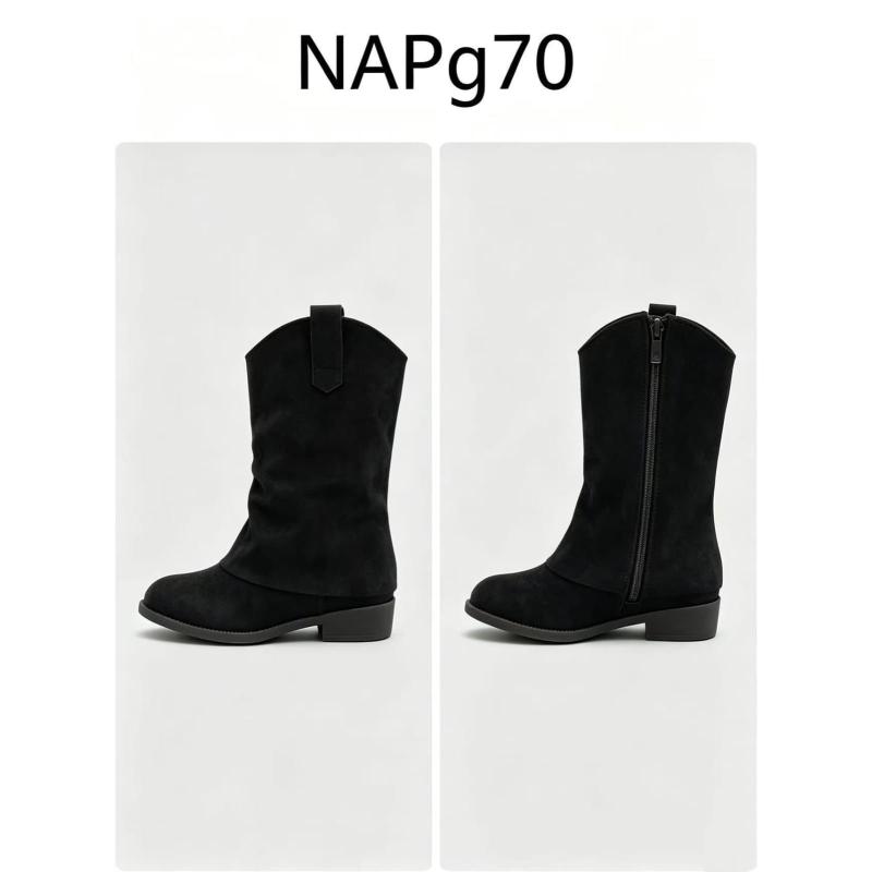 Lot de 12 – Bottes slouchy en suédine unie (25-30)