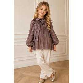 Lot de 6 – Blouse plissée à...