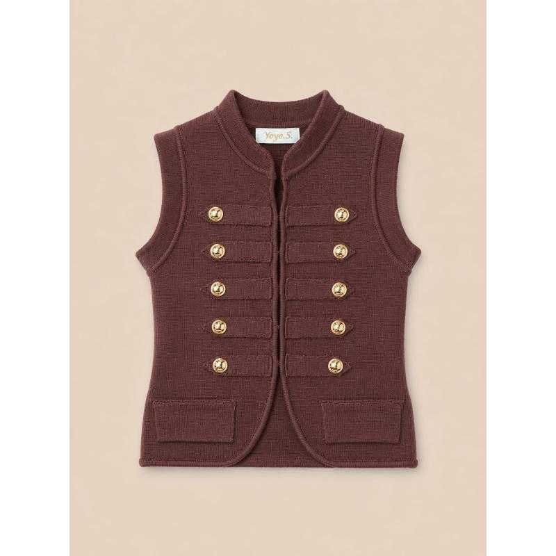 Lot de 6 – Gilet sans manches style militaire à double boutonnage
