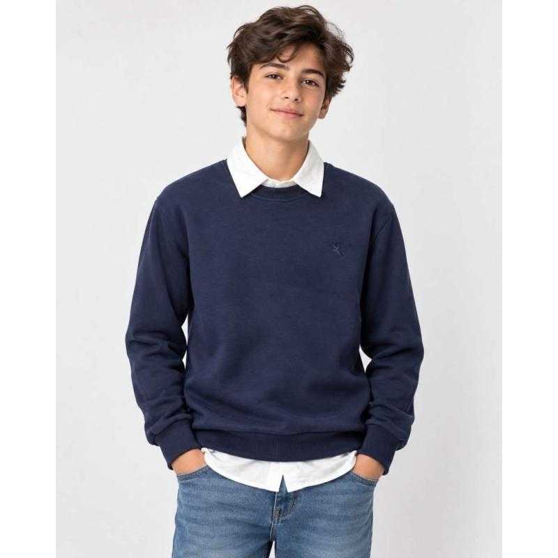 Lot de 12 – Sweat-shirt avec col chemise uni intégré