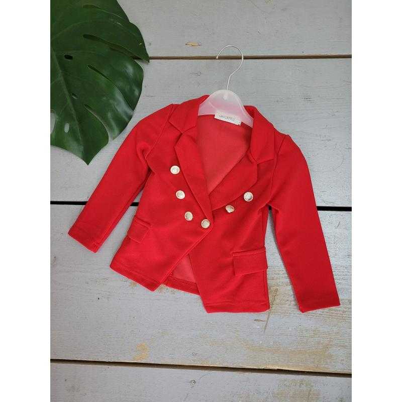 Lot de 7 – Blazer croisé à manches longues avec boutons dorés