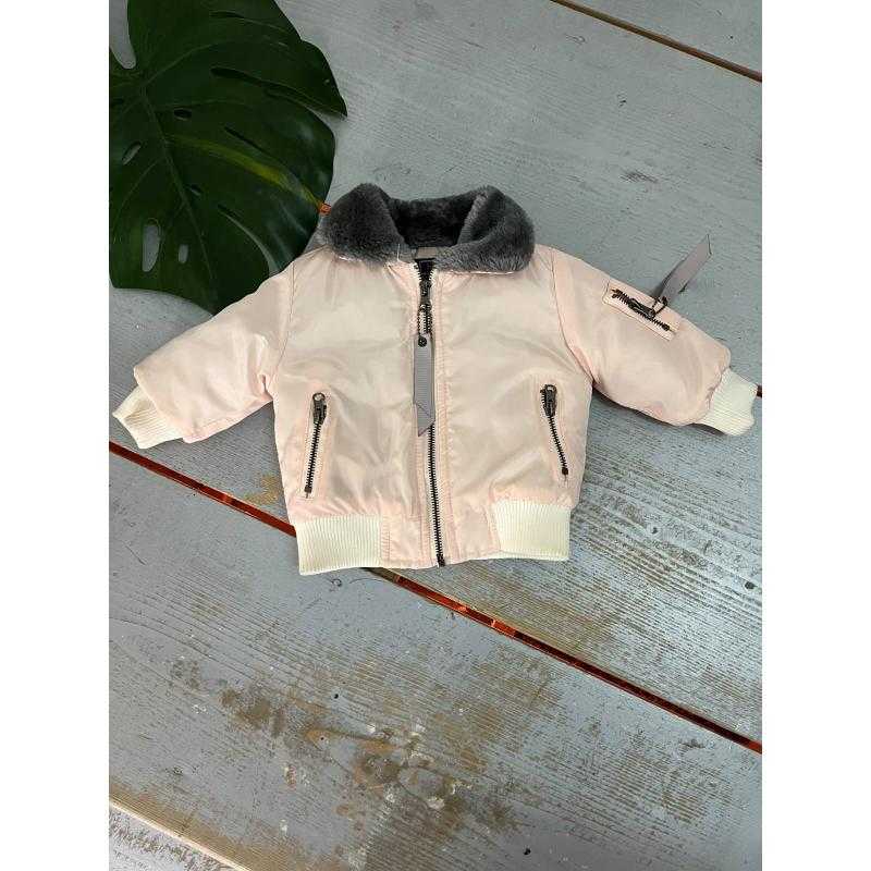 Lot de 6 – Blouson aviateur matelassé avec col en fausse fourrure et tirettes zippées