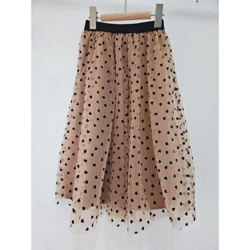 Lot de 7 – Jupe tutu en tulle avec imprimé cœurs et taille élastique