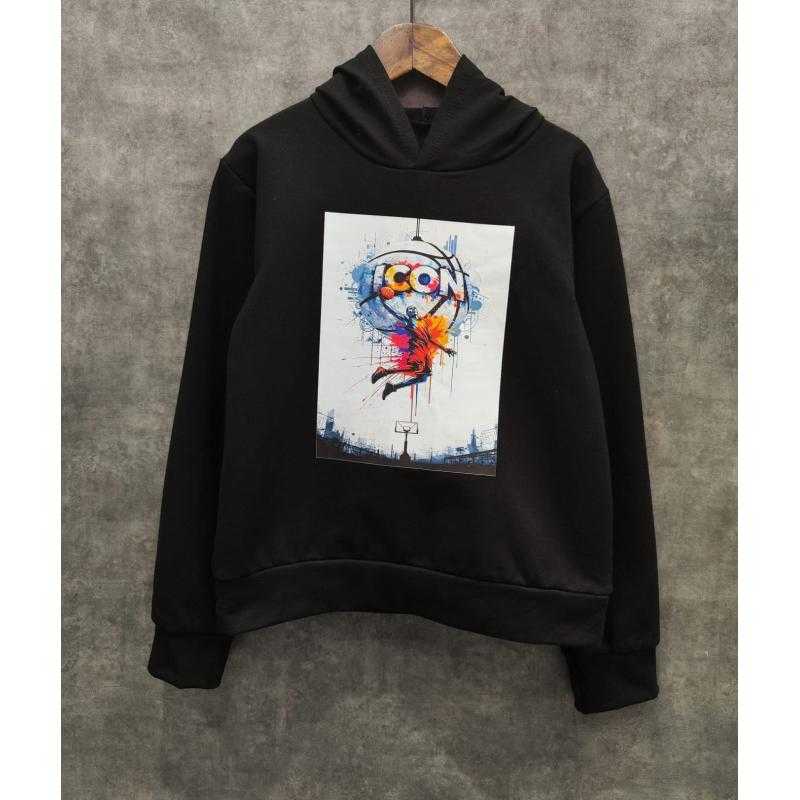 Lot de 6 – Sweat à capuche graphique basketball "Icon"