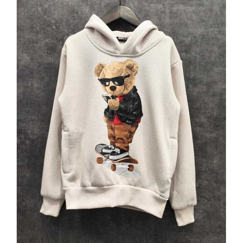 Set van 6 – Hoodie met skater beer grafische print