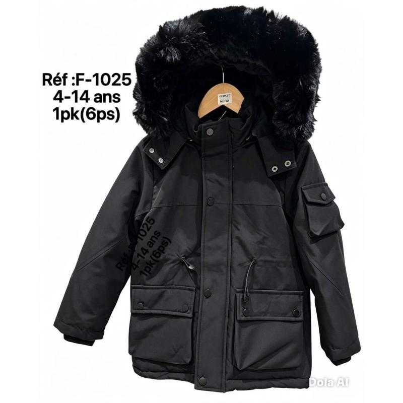 Lot de 6 – Parka d'hiver à capuche en fausse fourrure