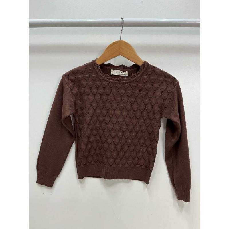 Lot de 6 – Pull élégant à col rond et motif texturé en relief écailles