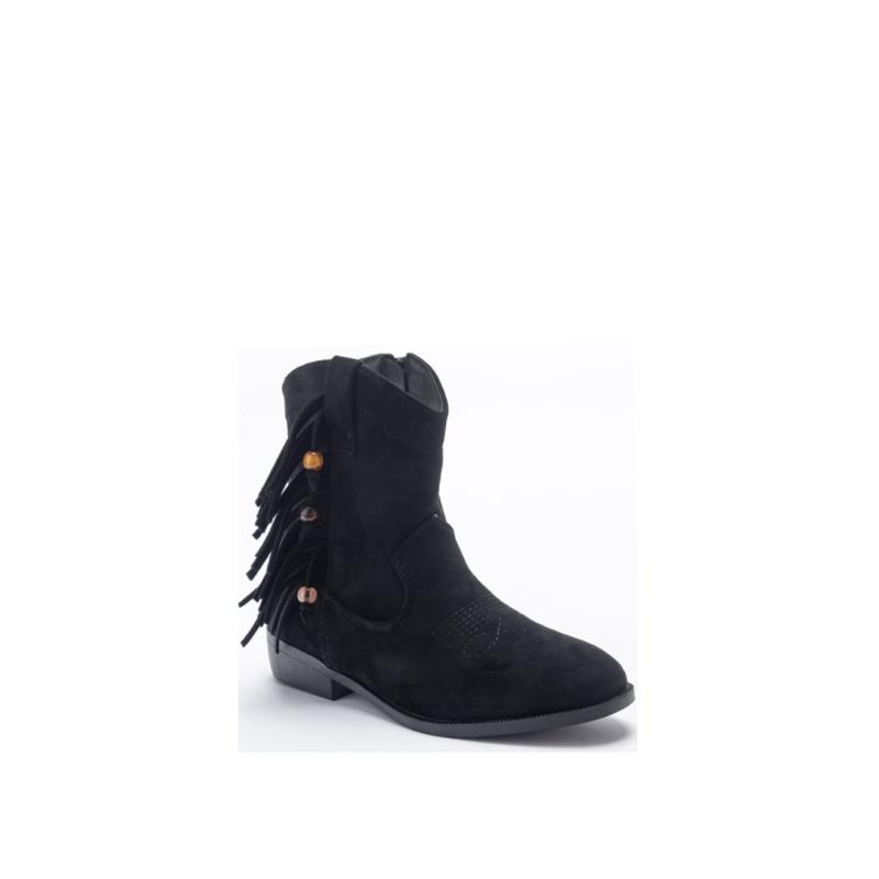 Lot de 12 – Bottines western à franges en suédine (31-36)