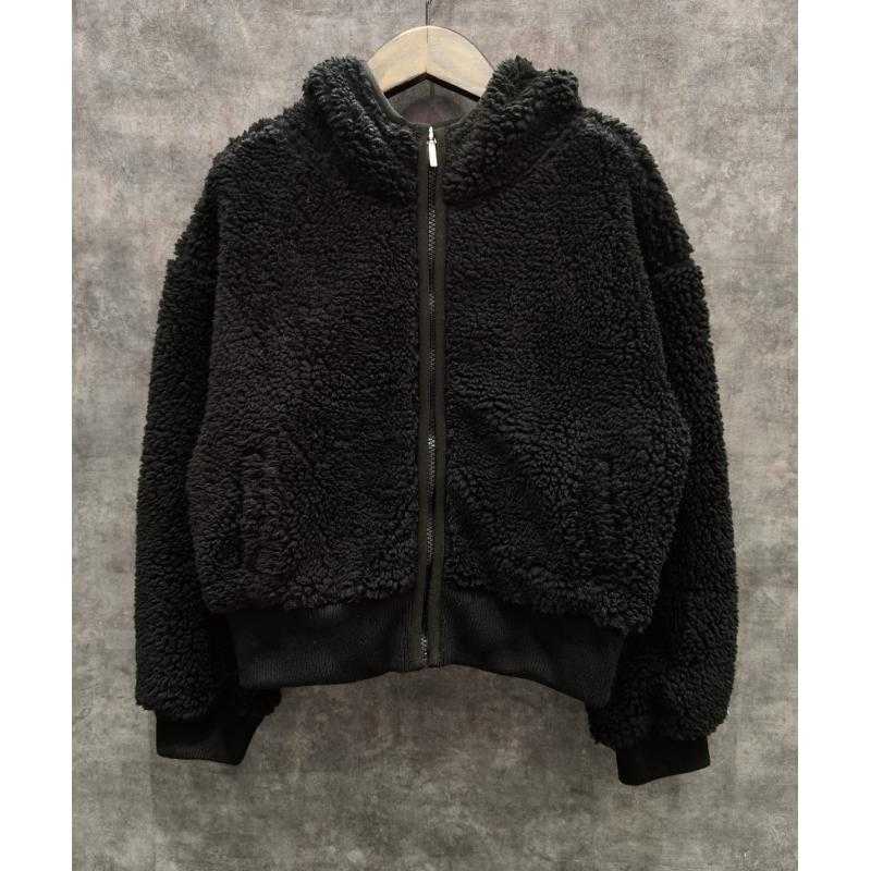 Lot de 6 – Veste à capuche effet mouton avec fermeture zippée