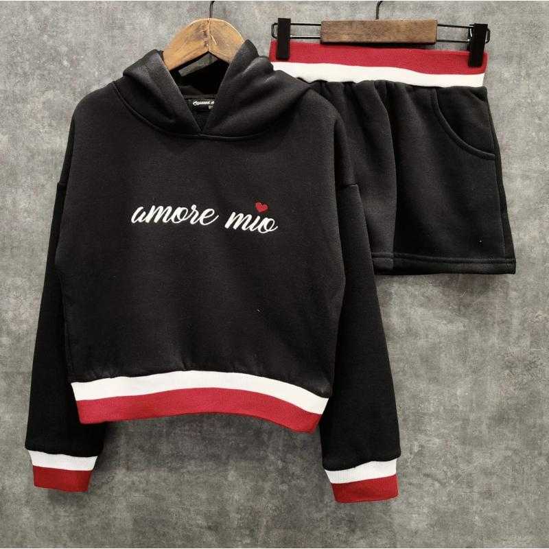 Pack of 6 – "Amore Mio" Hoodie and Matching Shorts Set