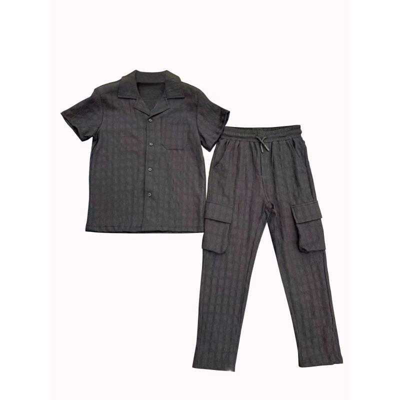 Set van 6 – Met korte mouwen overhemd en cargo lange broek