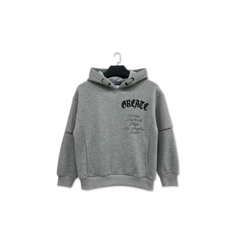 Lot de 6 – Sweatshirt à capuche molletonné "Greate City" avec empiècements aux manches